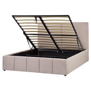 wohnli-moebel-suche-800001907156 Wohnli Möbelsuche - BETT mit Stauraum 160/200 cm Stoff Taupe Castelnavet