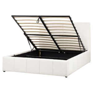 wohnli-moebel-suche-800001907160 Wohnli Möbelsuche - BETT mit Stauraum 160/200 cm Stoff Cremeweiß Castelnavet