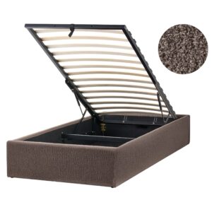 wohnli-moebel-suche-800001907448 Wohnli Möbelsuche - BETT mit Stauraum ohne Kopfteil 90/200 cm Bouclé Taupe Dinan