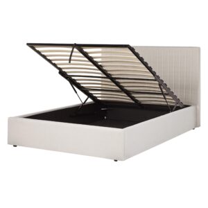 wohnli-moebel-suche-800001907486 Wohnli Möbelsuche - BETT mit Stauraum 140/200 cm Stoff Hellbeige Vion
