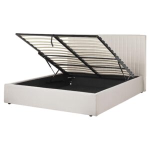 wohnli-moebel-suche-800001907487 Wohnli Möbelsuche - BETT mit Stauraum 160/200 cm Stoff Hellbeige Vion