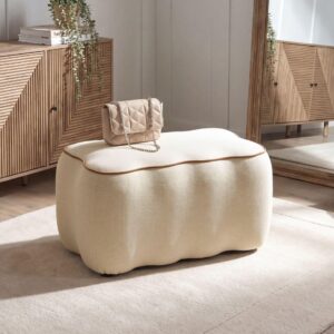 wohnli-moebel-suche-800001907505-1 POLSTERBANK Stoff Hellbeige Juno Textil Beliani Möbel > Bänke > Sitzbänke Beige