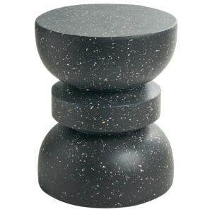 Wohnli Möbelsuche - BEISTELLTISCH 37/37 cm Terrazzo Optik Terrazzo Schwarz Faliro