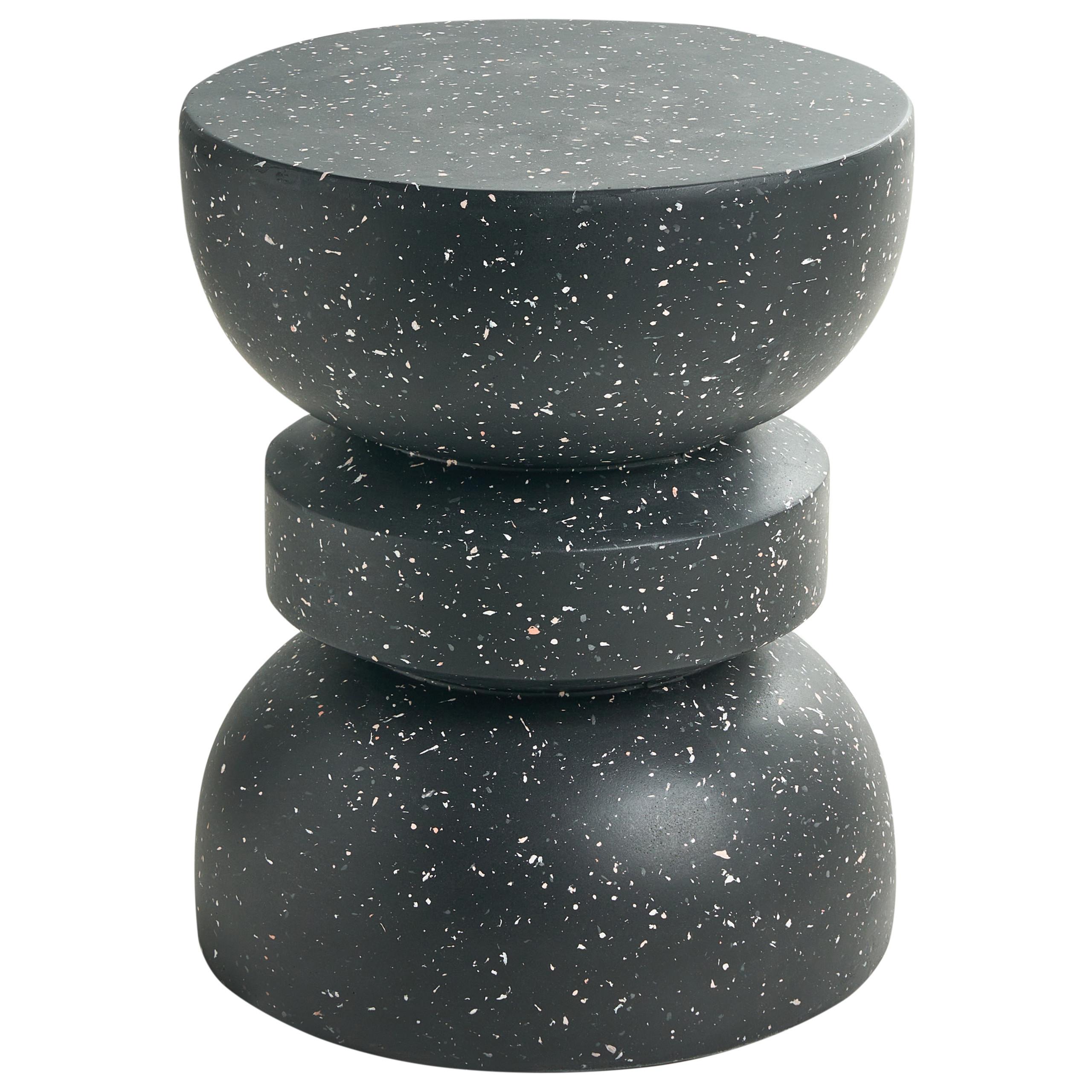 wohnli-moebel-suche-800001907557 Wohnli Möbelsuche - BEISTELLTISCH 37/37 cm Terrazzo Optik Terrazzo Schwarz Faliro