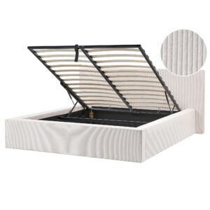 wohnli-moebel-suche-800001907704 Wohnli Möbelsuche - BETT mit Stauraum 160/200 cm Cord Hellbeige Lillebonne