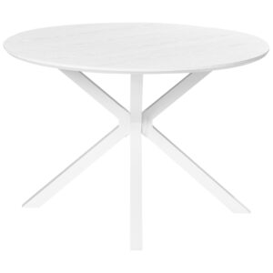 ESSTISCH Weiß 120/120 cm Fitzroy Holzwerkstoff Beliani Möbel > Tische > Esstische Weiß