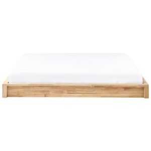 wohnli-moebel-suche-800001907868-1 BETT ohne Kopfteil 160/200 cm Gummibaumholz Hellbraun Antras Holz Beliani Möbel > Betten Braun