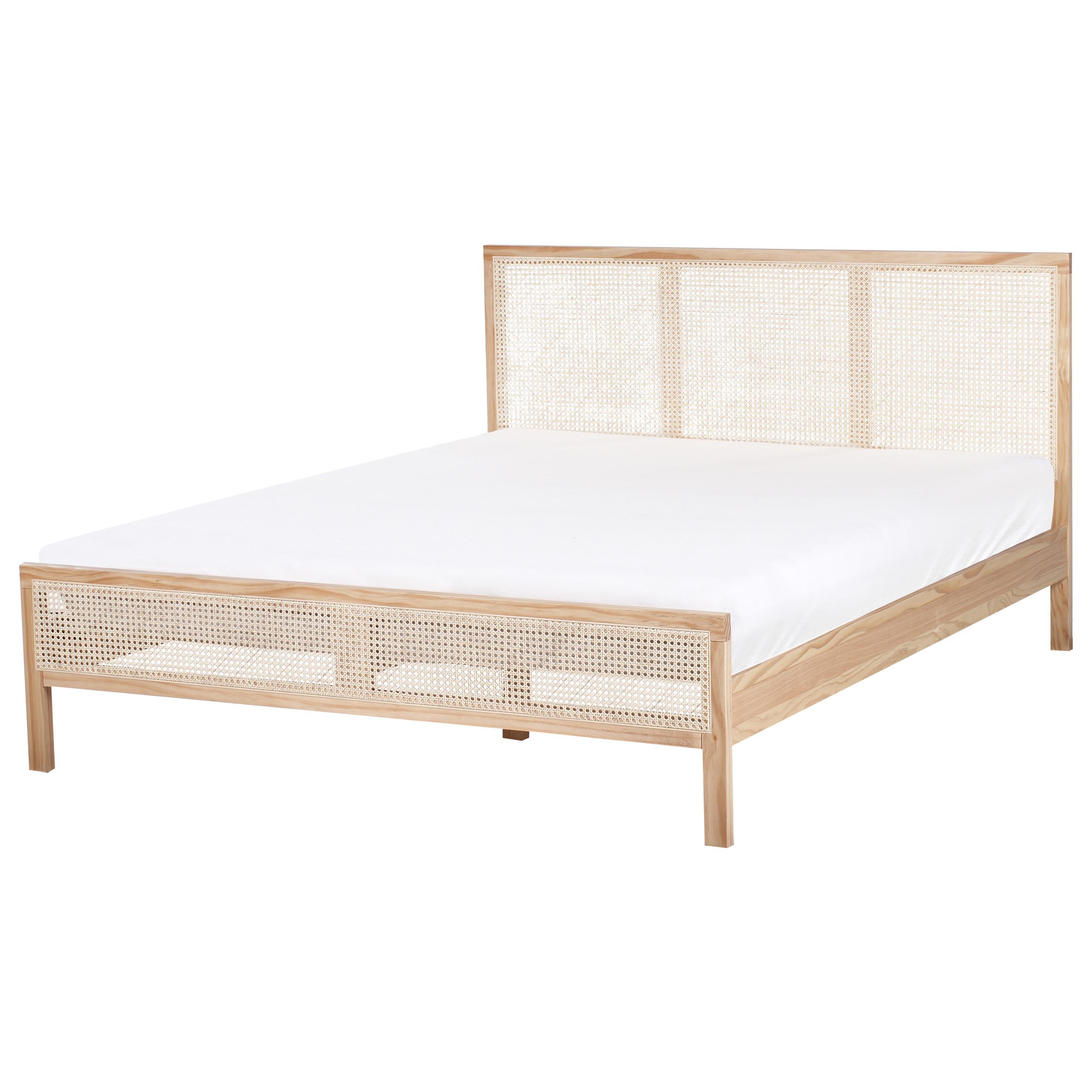 wohnli-moebel-suche-800001907997 Wohnli Möbelsuche - BETT mit Lattenrost 160/200 cm Kiefernholz Hellbraun Salernas
