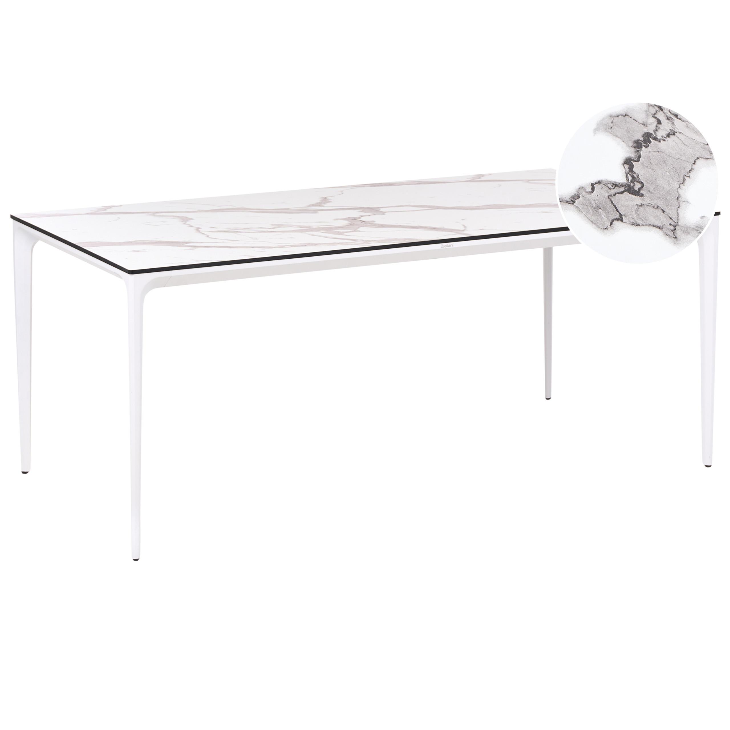 wohnli-moebel-suche-800001908004 Wohnli Möbelsuche - GARTENTISCH 180/90 cm Marmor Optik Weißer Marmor Sovareto