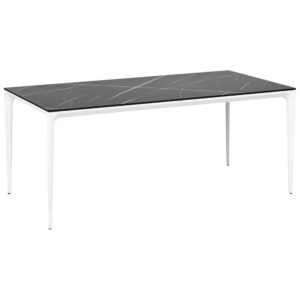 GARTENTISCH 180/90 cm Marmor Optik Schwarzer Marmor Sovareto Kunststoff Beliani Möbel > Tische > Esstische Schwarz