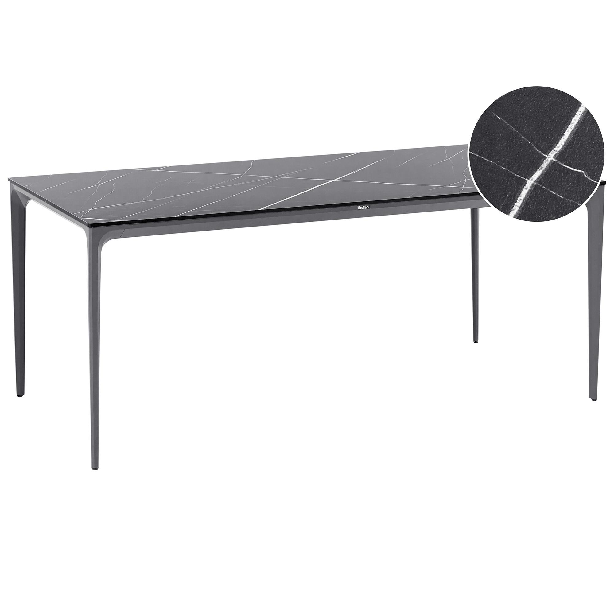 wohnli-moebel-suche-800001908006 Wohnli Möbelsuche - GARTENTISCH 180/90 cm Marmor Optik Schwarzer Marmor Sovareto
