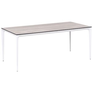 wohnli-moebel-suche-800001908011-1 GARTENTISCH 180/90 cm Holzoptik Hellgrau Sovareto Kunststoff Beliani Möbel > Tische > Esstische Grau