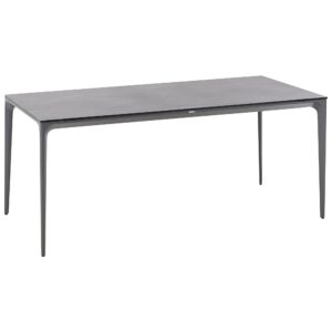 wohnli-moebel-suche-800001908012-1 GARTENTISCH 180/90 cm Steinoptik Dunkelgrau Sovareto Kunststoff Beliani Möbel > Tische > Esstische Grau