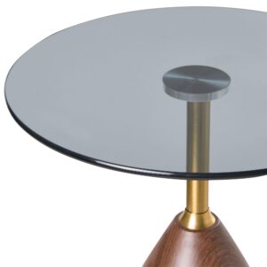 wohnli-moebel-suche-800001908043-1 BEISTELLTISCH Sicherheitsglas Braun/Schwarz Wallis Metall Beliani Möbel > Tische > Beistelltische Braun