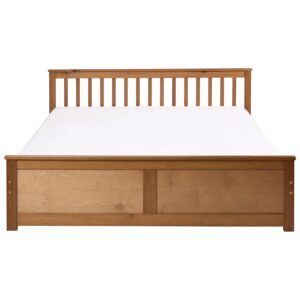 wohnli-moebel-suche-800001908072-1 BETT mit Lattenrost 180/200 cm Kiefernholz Braun Olendon Holz Beliani Möbel > Betten Braun