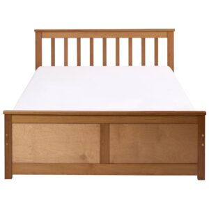 wohnli-moebel-suche-800001908077-1 BETT mit Lattenrost 120/200 cm Kiefernholz Braun Olendon Holz Beliani Möbel > Betten Braun