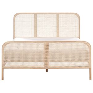 wohnli-moebel-suche-800001908089-1 BETT mit Lattenrost 160/200 cm Kiefernholz Hellbraun Gonfaron Holz Beliani Möbel > Betten Braun