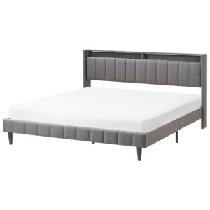 wohnli-moebel-suche-800001908095 Wohnli Möbelsuche - BETT mit LED 180/200 cm Stoff Dunkelgrau Beaulieu