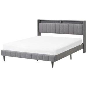 wohnli-moebel-suche-800001908099 Wohnli Möbelsuche - BETT mit LED 160/200 cm Stoff Dunkelgrau Beaulieu