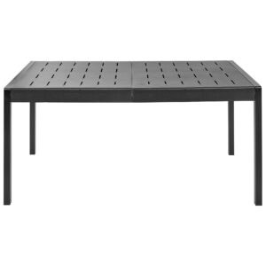 GARTENTISCH 154/84 cm Schwarz Bartica Kunststoff Beliani Möbel > Tische > Esstische Schwarz