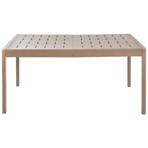GARTENTISCH 154/84 cm Braun Bartica Kunststoff Beliani Möbel > Tische > Esstische Braun