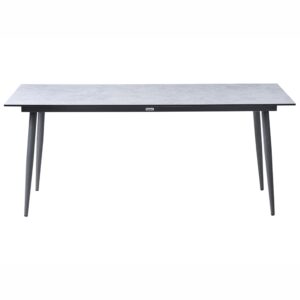 wohnli-moebel-suche-800001908169-1 GARTENTISCH 180/90 cm Steinoptik Hellgrau Tolentino Kunststoff Beliani Möbel > Tische > Esstische Grau