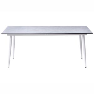 GARTENTISCH 180/90 cm Steinoptik Hellgrau Tolentino Kunststoff Beliani Möbel > Tische > Esstische Grau
