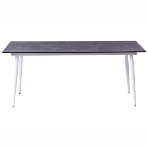 GARTENTISCH 180/90 cm Steinoptik Grau Tolentino Kunststoff Beliani Möbel > Tische > Esstische Weiß