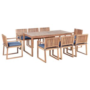 wohnli-moebel-suche-800001908251 Wohnli Möbelsuche - GARTENMÖBEL-SET 8-Sitzer Blau zertifiziertes Akazienholz Sassari Premium