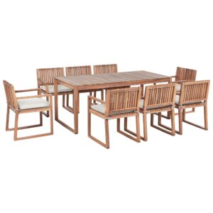 wohnli-moebel-suche-800001908255 Wohnli Möbelsuche - GARTENMÖBEL-SET 8-Sitzer Taupe zertifiziertes Akazienholz Sassari Premium