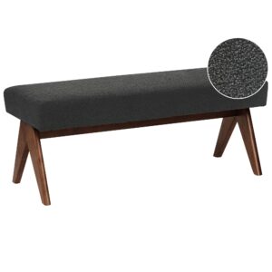 wohnli-moebel-suche-800001908287 Wohnli Möbelsuche - POLSTERBANK Bouclé Schwarz/Dunkelbraun Tamre