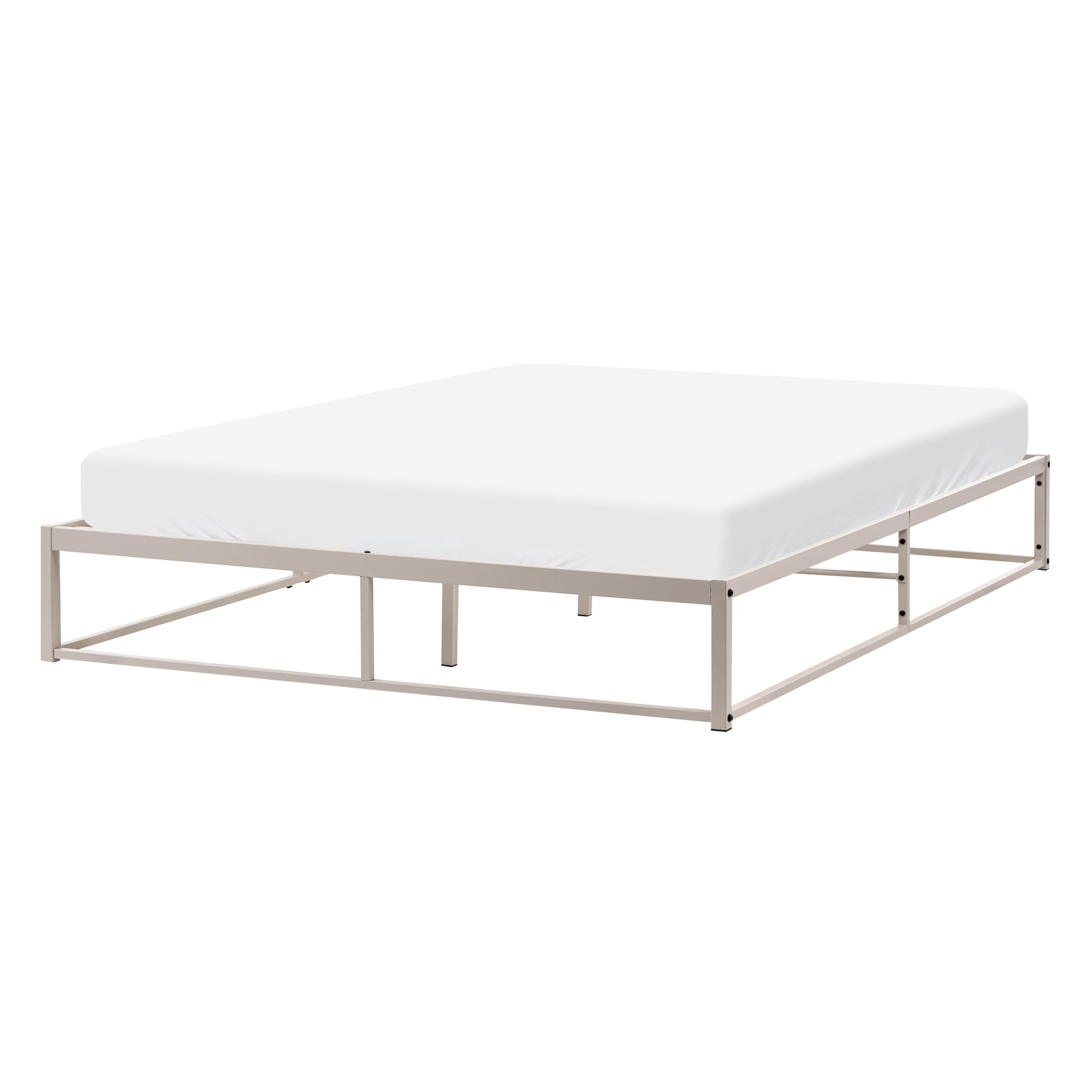 Wohnli Möbelsuche - BETT ohne Kopfteil 140/200 cm Eisen Hellbeige Viry