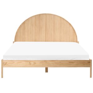 wohnli-moebel-suche-800001908319-1 BETT mit Lattenrost 180/200 cm Kiefernholz Hellbraun Mascortel Holz Beliani Möbel > Betten Braun