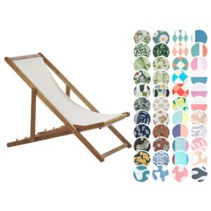 wohnli-moebel-suche-800001908345-1 LIEGESTUHL Set mit 2 klappbaren Hellbraun Anzio Holz Garten & Outdoor > Gartenmöbel > Gartenliegen Weiß