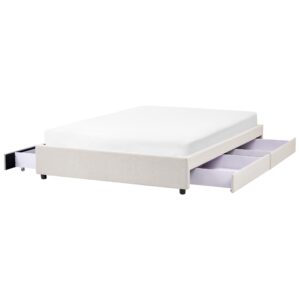 wohnli-moebel-suche-800001908391 Wohnli Möbelsuche - BETT mit Schubladen ohne Kopfteil 160/200 cm Stoff Hellbeige Prades