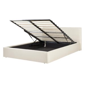 wohnli-moebel-suche-800001908392 Wohnli Möbelsuche - BETT mit Stauraum 140/200 cm Stoff Hellbeige Orbey