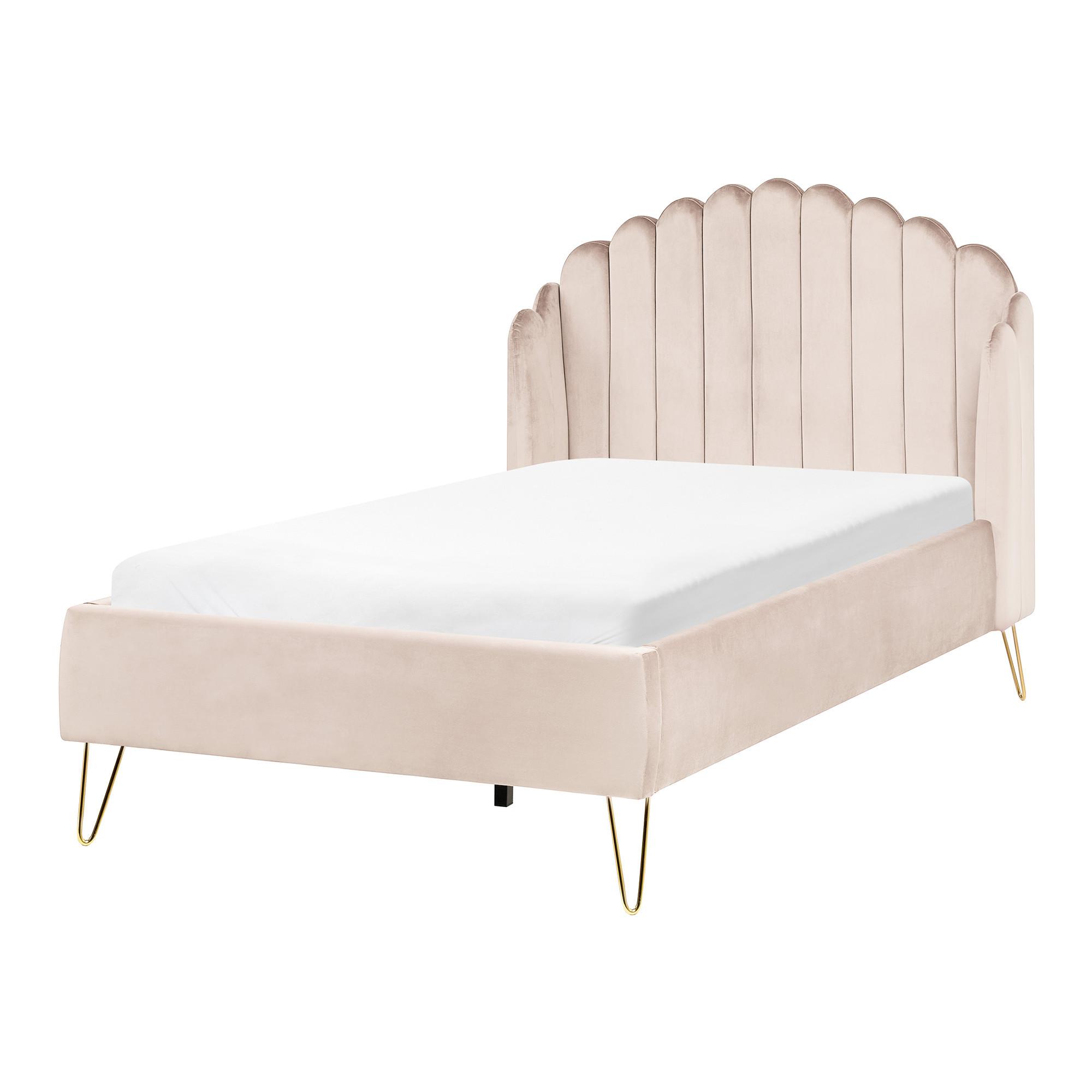 wohnli-moebel-suche-800001908428 Wohnli Möbelsuche - BETT mit Lattenrost 120/200 cm Stoff Hellbeige Ambillou
