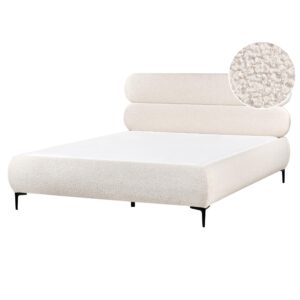 wohnli-moebel-suche-800001908444 Wohnli Möbelsuche - BETT mit Lattenrost 160/200 cm Bouclé Cremeweiß Lessay