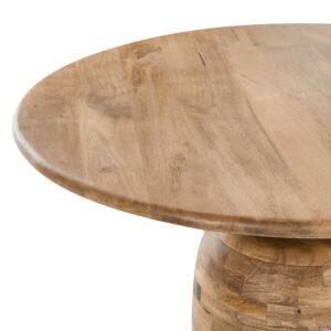 wohnli-moebel-suche-800001908548-1 ESSTISCH Hellbraun 110/110 cm Mangoholz Murtle Holz Beliani Möbel > Tische > Esstische Braun