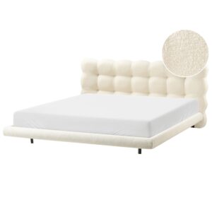 wohnli-moebel-suche-800001908696 Wohnli Möbelsuche - BETT mit Lattenrost 180/200 cm Bouclé Cremeweiß Soulisse