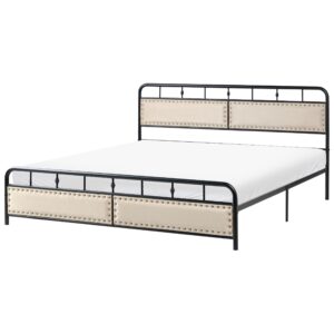 wohnli-moebel-suche-800001908755 Wohnli Möbelsuche - BETT mit Lattenrost 180/200 cm Eisen Schwarz Breuillet