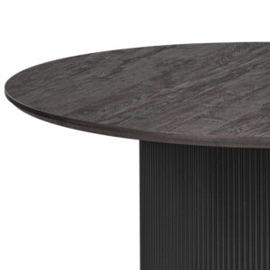ESSTISCH Schwarz 120/120 cm Sheho Holzwerkstoff Beliani Möbel > Tische > Esstische Schwarz
