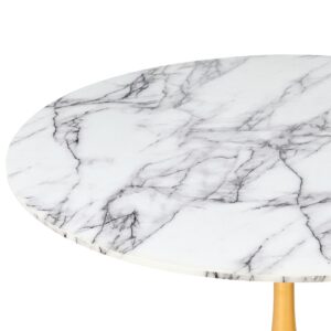 wohnli-moebel-suche-800001908882-1 ESSTISCH Weißer Marmor 120/120 cm Boca Holzwerkstoff Beliani Möbel > Tische > Esstische Weiß