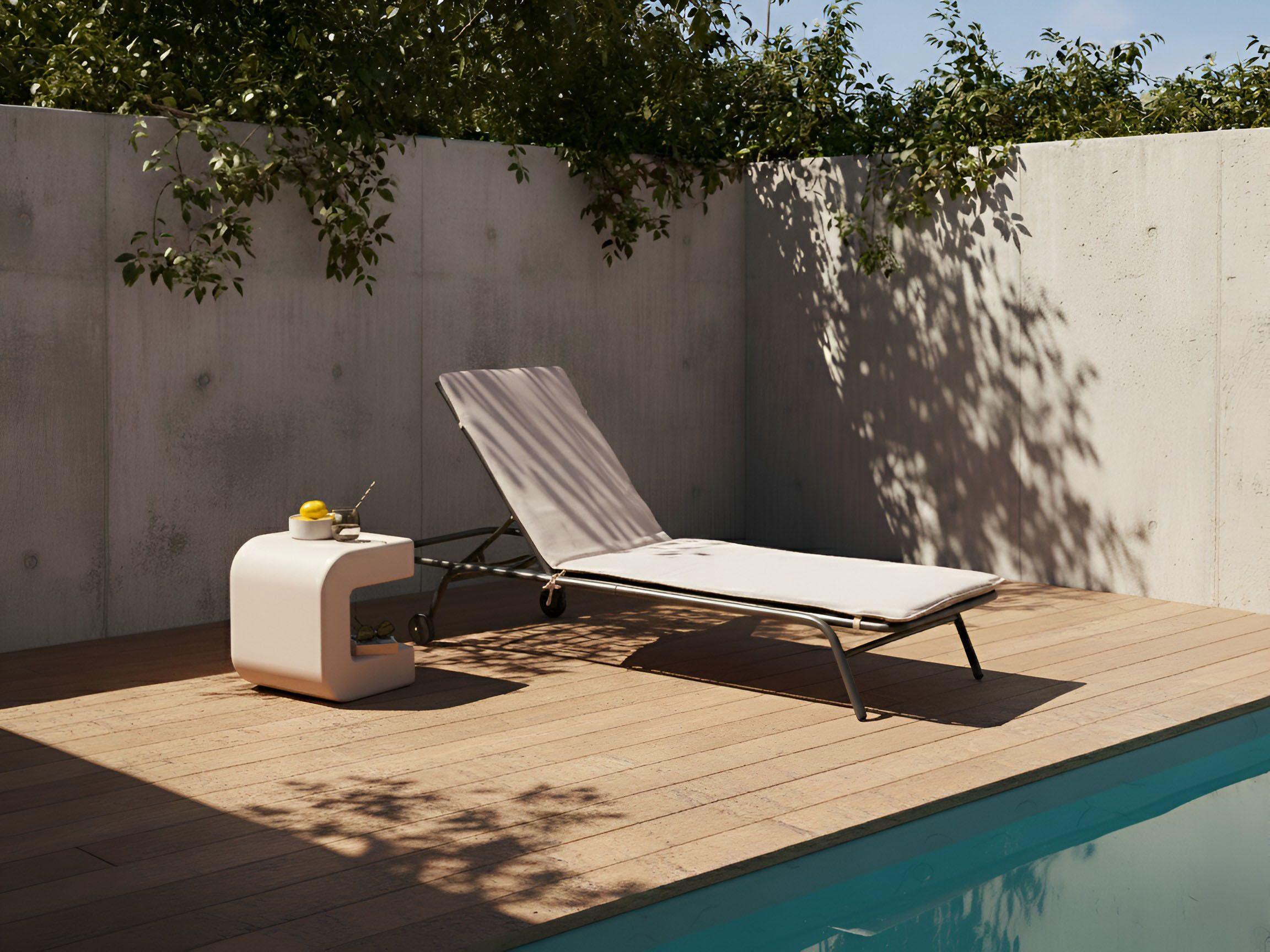 SONNENLIEGE Beige Volterra Metall  Garten & Outdoor > Gartenmöbel > Gartenliegen Grau