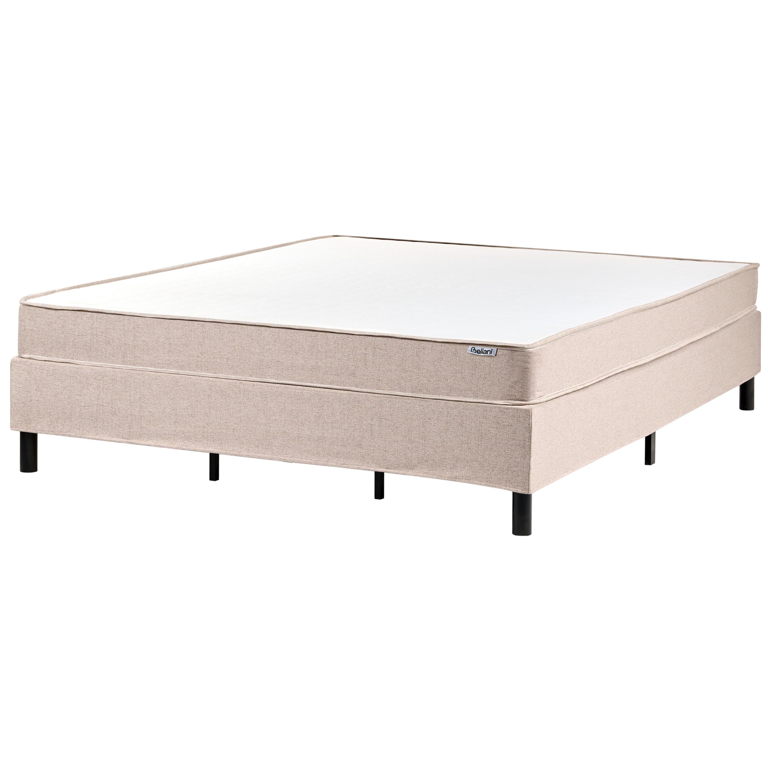 Wohnli Möbelsuche - BOXSPRINGBETT ohne Kopfteil 180/200 cm Stoff Beige Countess