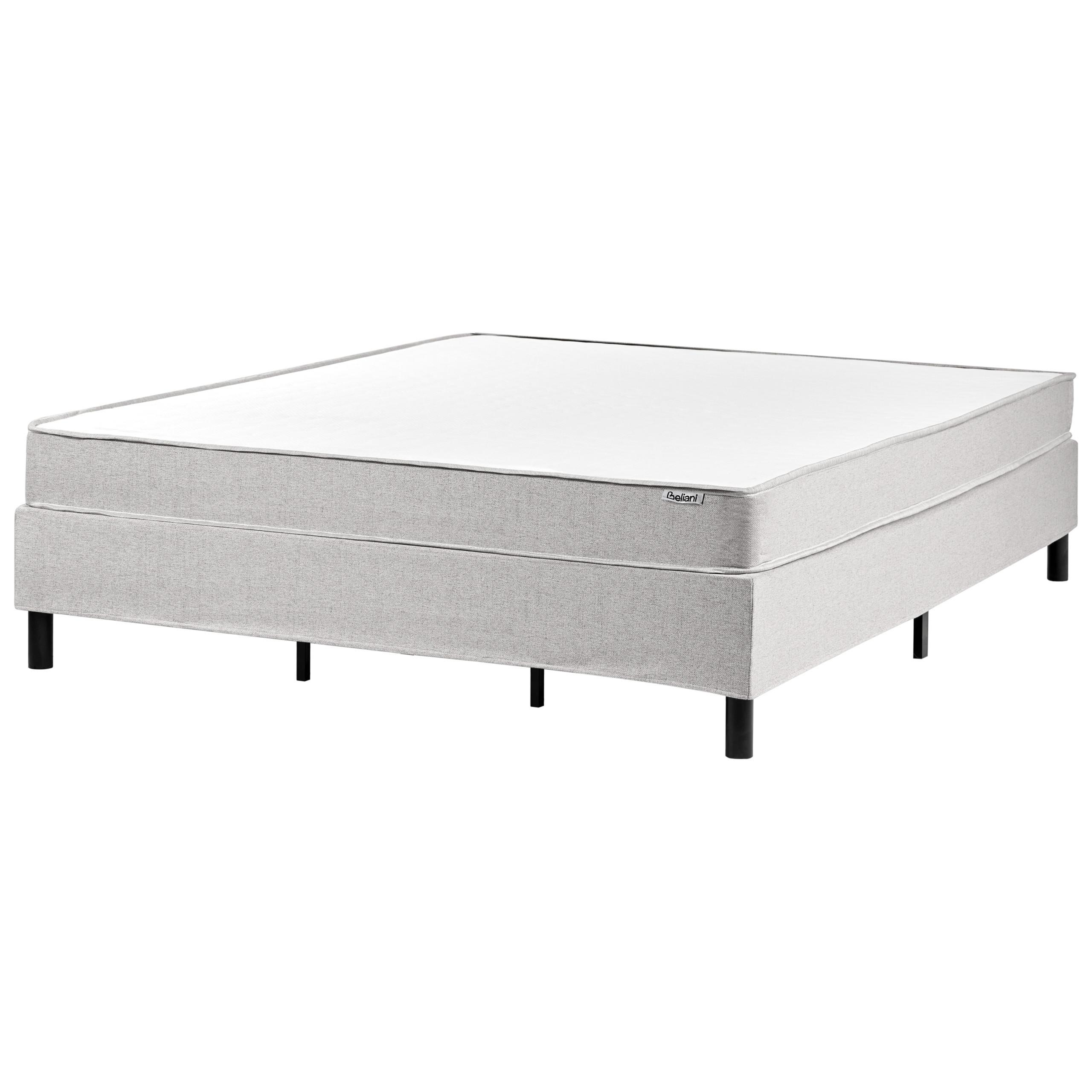 Wohnli Möbelsuche - BOXSPRINGBETT ohne Kopfteil 180/200 cm Stoff Hellgrau Countess