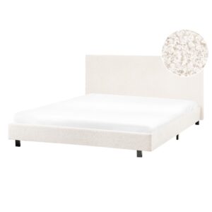 wohnli-moebel-suche-800001909109 Wohnli Möbelsuche - BETT mit Lattenrost 140/200 cm Bouclé Cremeweiß Albi