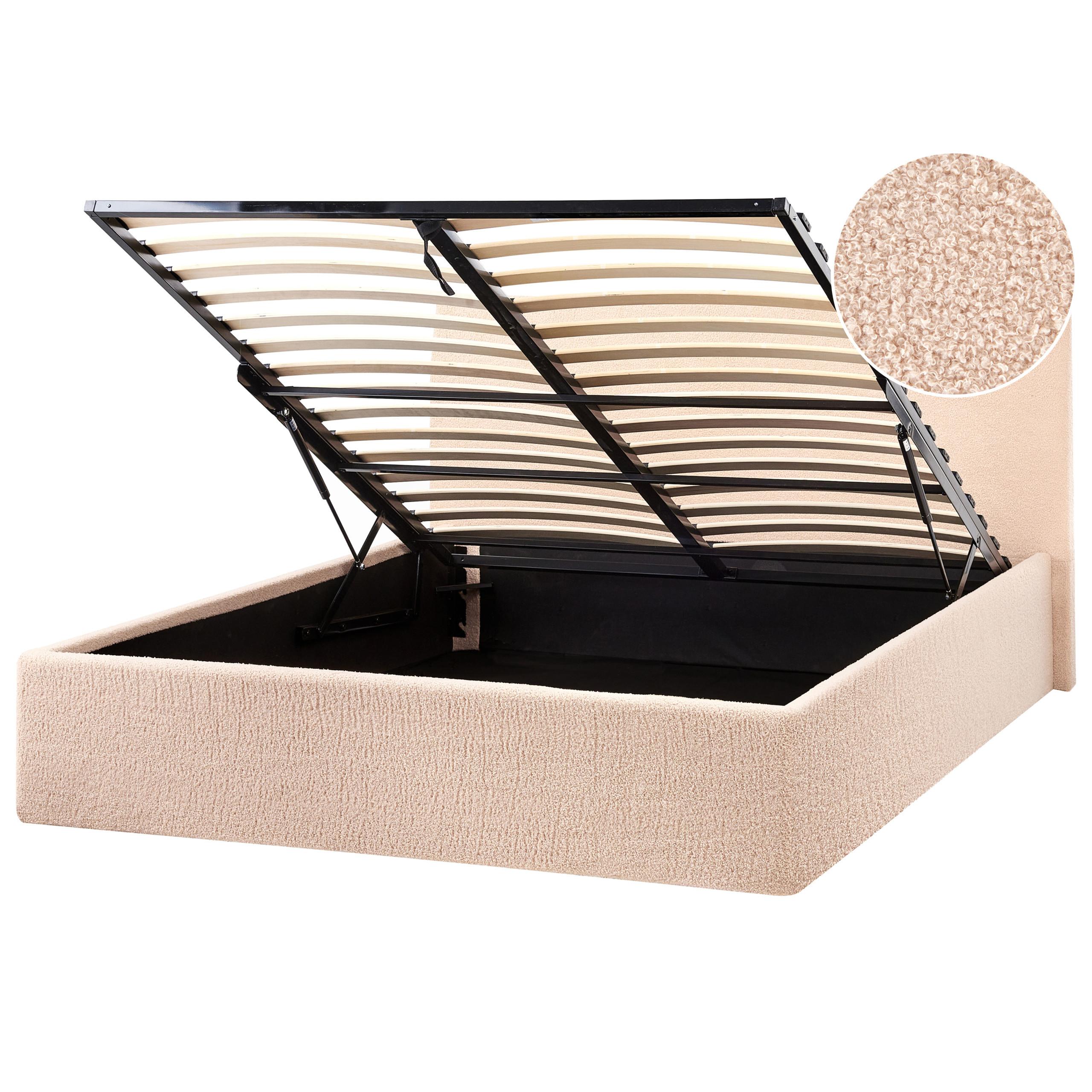 wohnli-moebel-suche-800001909385 Wohnli Möbelsuche - BETT mit Stauraum 120/200 cm Bouclé Beige Orbey