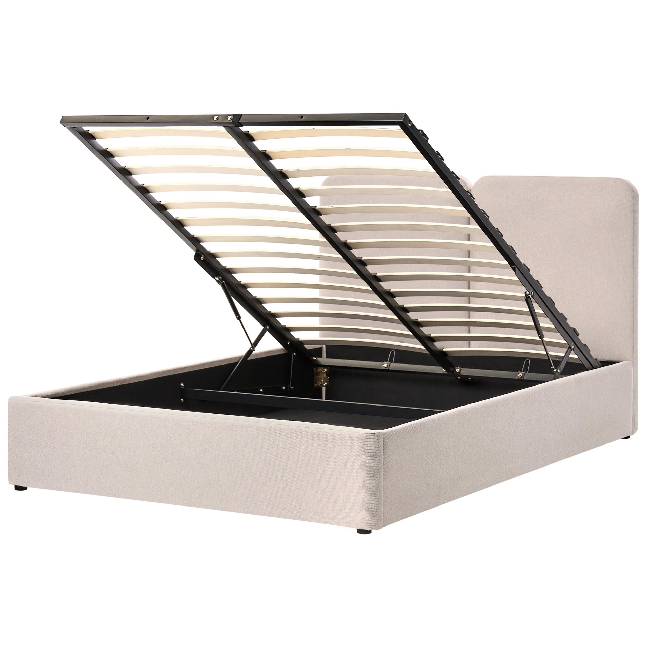 wohnli-moebel-suche-800001909433 Wohnli Möbelsuche - BETT mit Stauraum 160/200 cm Stoff Beige Arbois