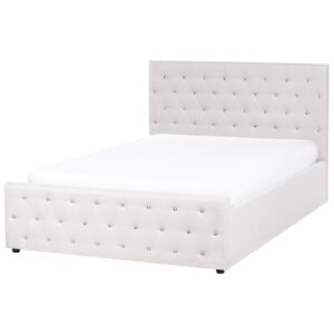 wohnli-moebel-suche-800001909486-1 BETT mit Stauraum 140/200 cm Stoff Beige Amiens Textil Beliani Möbel > Betten Beige